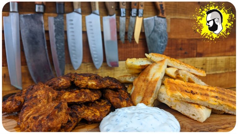 Mehr über den Artikel erfahren Gyros selber machen + Pita Brot & Tzatziki [Rezept für Pfanne oder Grill]