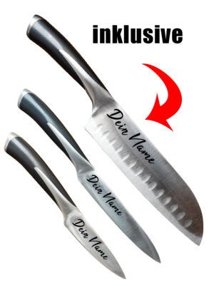 Kratzeflitz Messerset 3-teilig mit Gravur