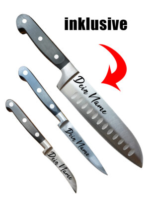 Ratzeklinge Messerset 3-teilig mit Gravur