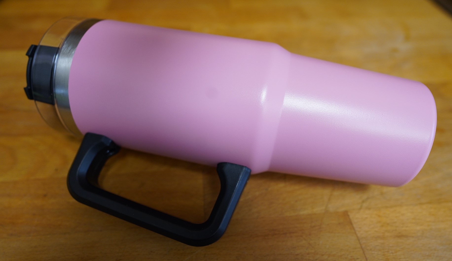Thermobecher mit Griff und Strohhalm ohne Laserung Rosa (Restposten) – Bild 4
