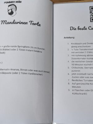 Das Pommes Män Kochbuch gelasert